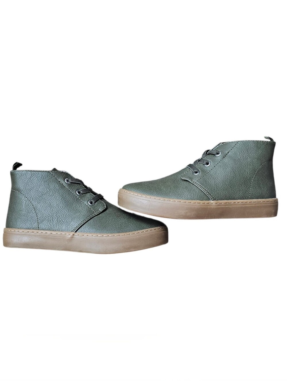 Old Navy Kids Size 1 Chukka Sneakers Heritage Green Gum Sole Lace Up Shoes